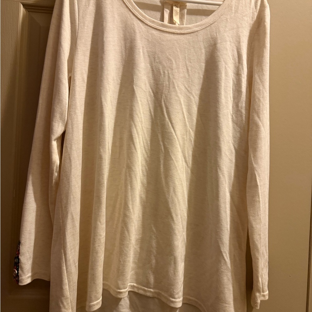 Long Sleeve Cream Top